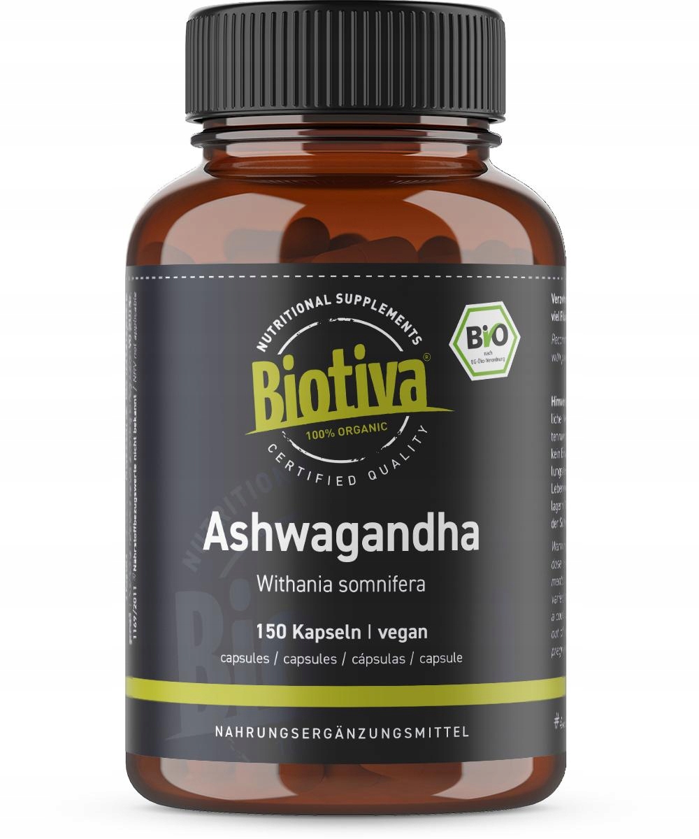 Biotiva Ashwagandha Organické (150 kapsúl)