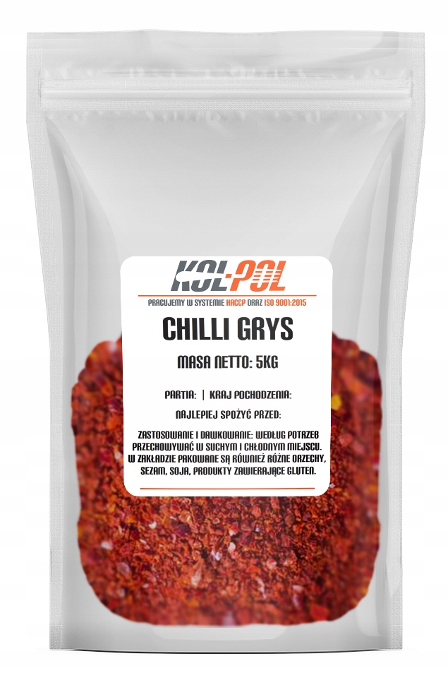 Chilli Grys 5kg Pepper Ostra Chili Vysoká kvalita