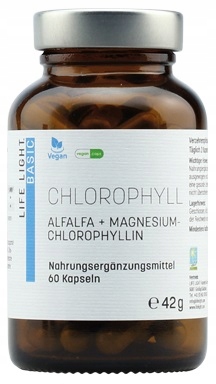 Chlorofyl 60 uzávery. Chlorofyl z lucernu siwny s