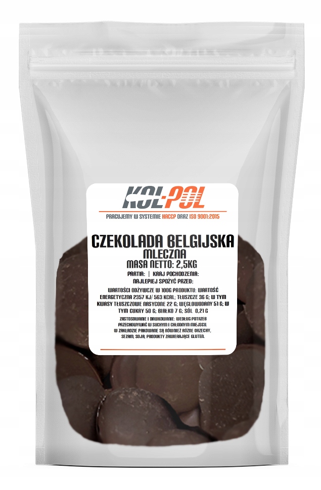BELGICKÁ ČOKOLÁDA 45% MLIEKO 2,5 kg Founde