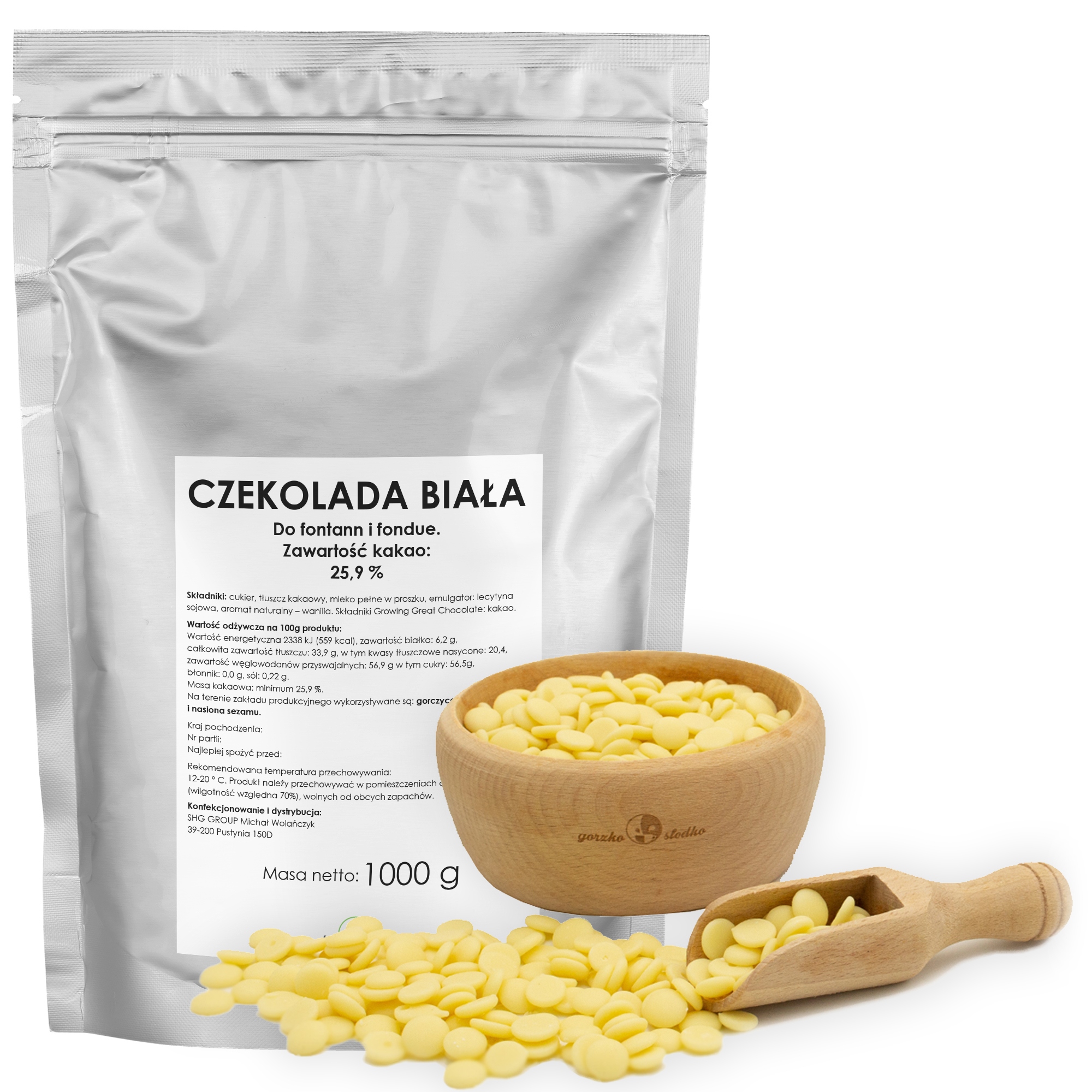 Čokoláda biela Malé Koletki 25% Cocoa 1kg
