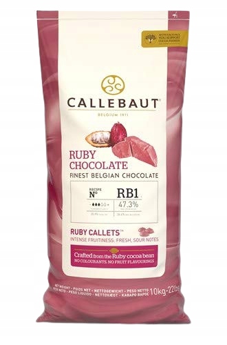 ČOKOLÁDOVÁ RUŽOVÁ CALLEBAUT Peňaženky RUBY Deseo 10kg