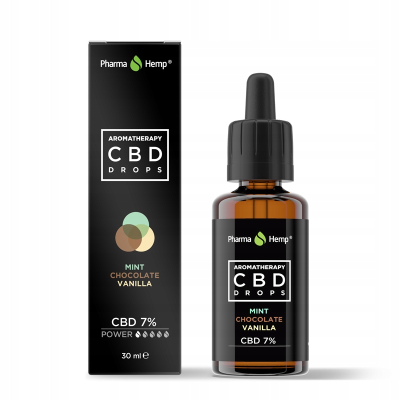 CBD - Čokoláda, mäta, vanilka CBD olej 7% 30ml