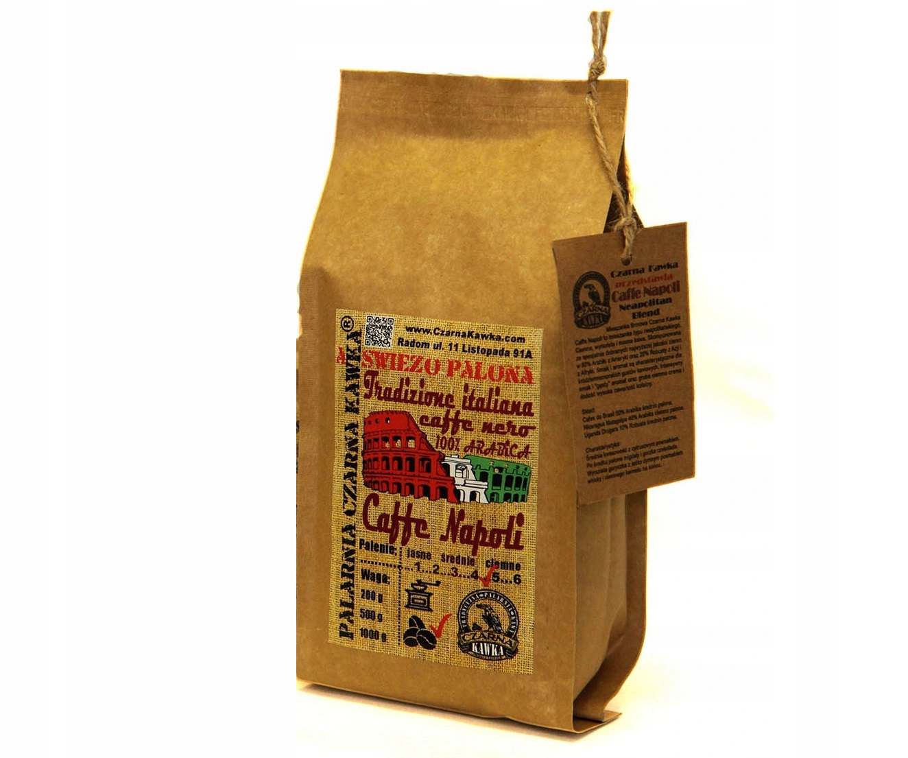 Zrnková káva - Caffe Napoli Káva Čerstvo pečené čierna káva 1 kg
