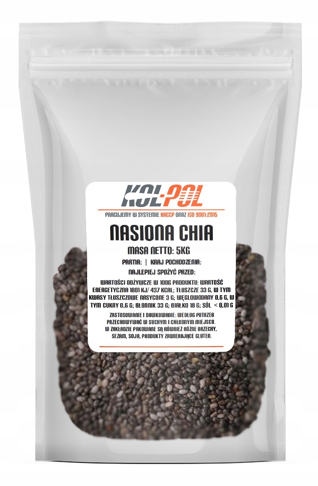 Chia Seeds Salvia Španielska 5kg vysoká kvalita