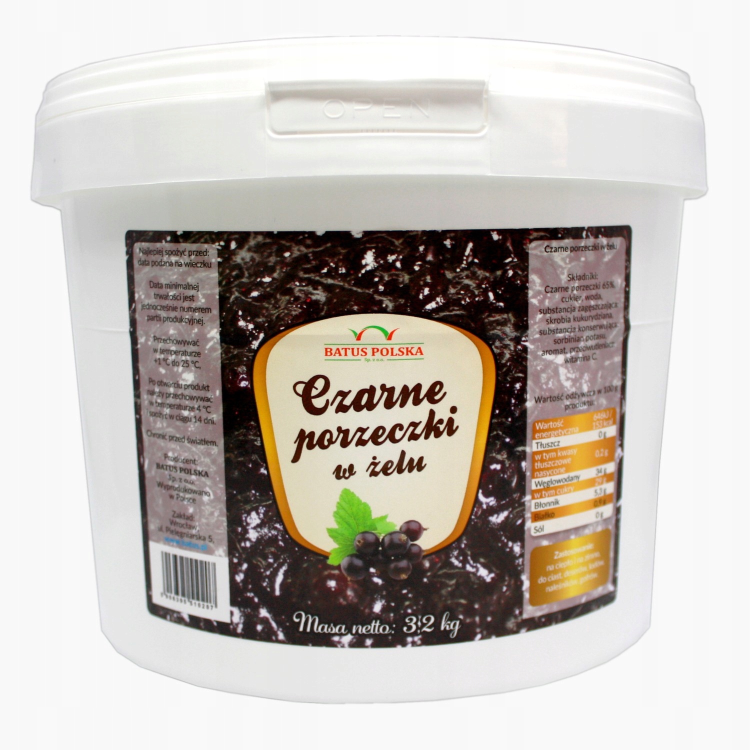 Čierny ríbezle v Gel Jam Jam Dessert Dessert 3,2KG