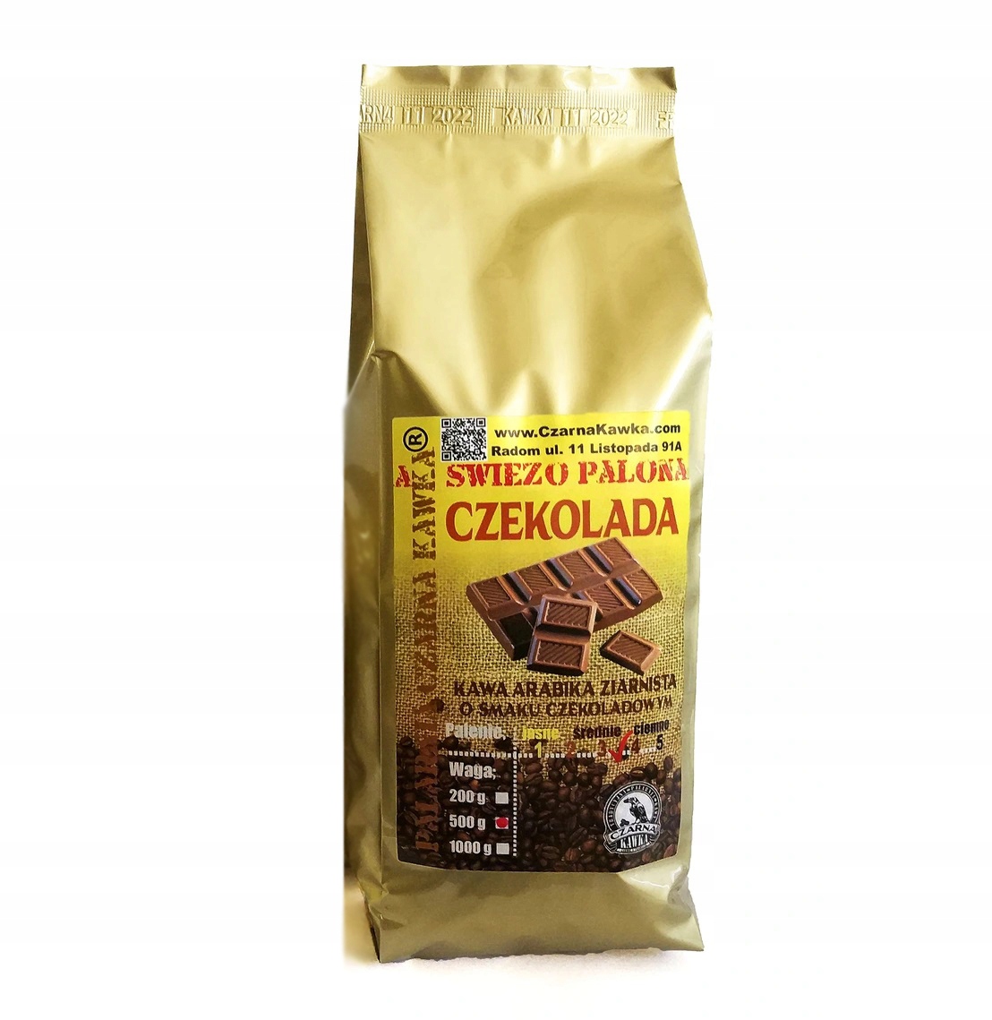 Zrnková káva - Čokoládová káva granulárne čerstvo pečené 0,5 nového
