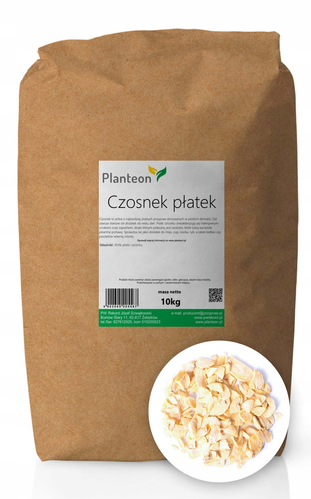 Cesnak flak na výrobu studenej klobásy. 10kg