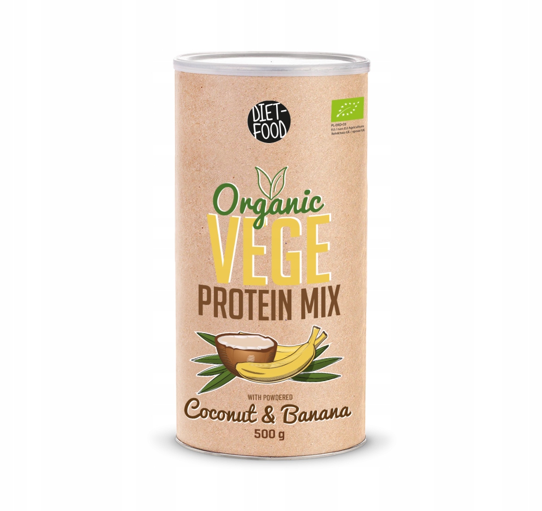 Diet-Food BIO VEGE MIX PROTEÍNY S KOKOSOM / BANÁNOM 500g