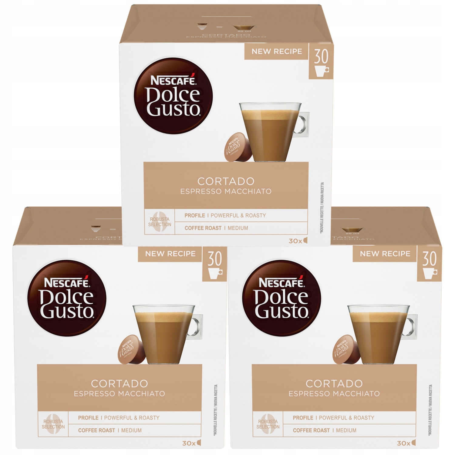Kávové kapsule - Dolce Gusto Cortado Espresso Macchiato 3x30 kusov