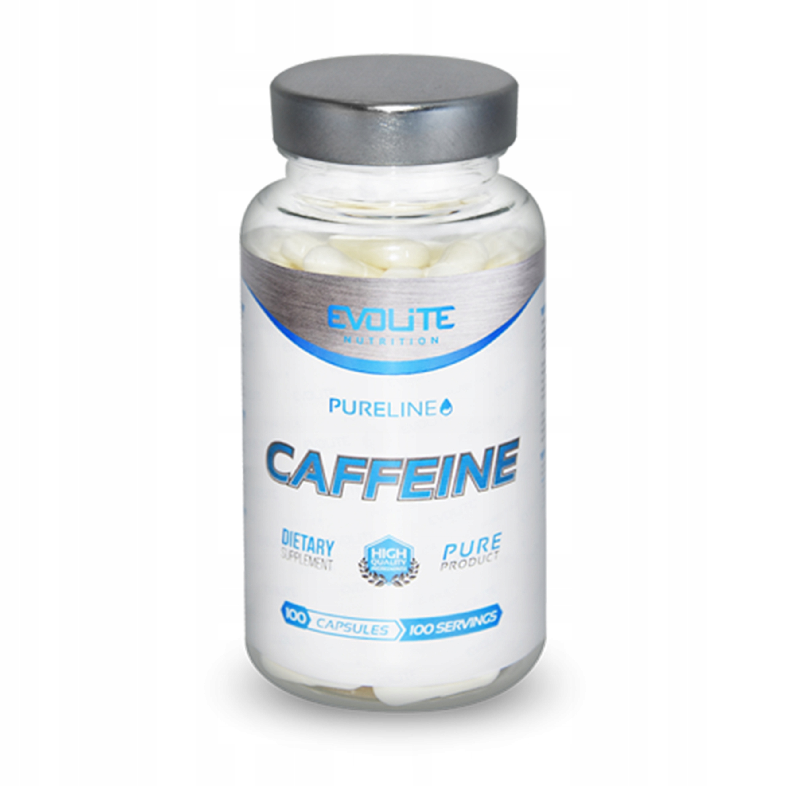 Spaľovač tuku - Evolite kofeín 200 mg 100kap kofeín energetická sila