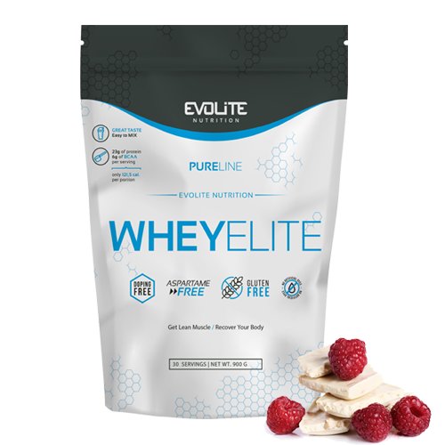 Proteín - Evolite whey elite 900g wpc wpi biela choc-malina