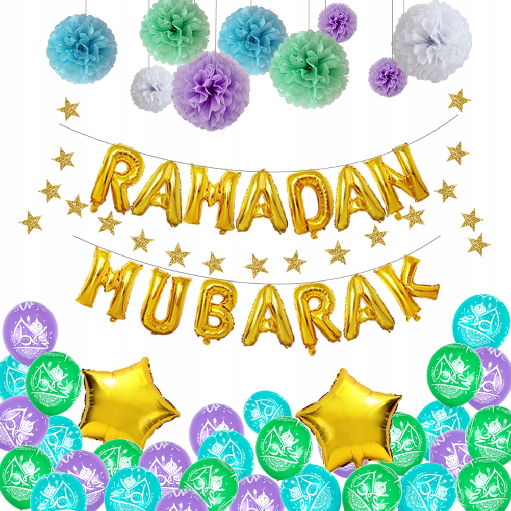 Darček na Valentína - Eid Mubarak steny dekorácie Eid Balon