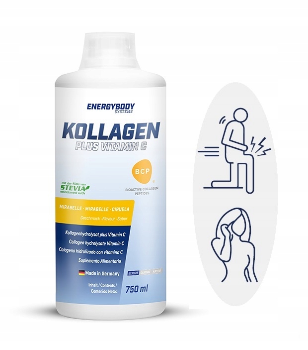 Ochrana kĺbov - Energybody COLLAGEN BCP na kĺby - 0,75 l mirabelky