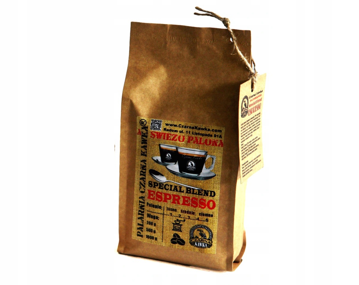 Zrnková káva - Káva espresso, čerstvo pražená čierna Kawka 0,5 kg