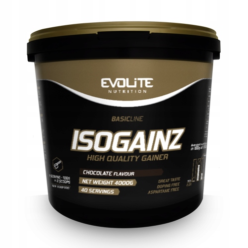 Gainer - EVOLITE ISOGAINZ 4000G 4KG WANILLA GAINER POZNAI