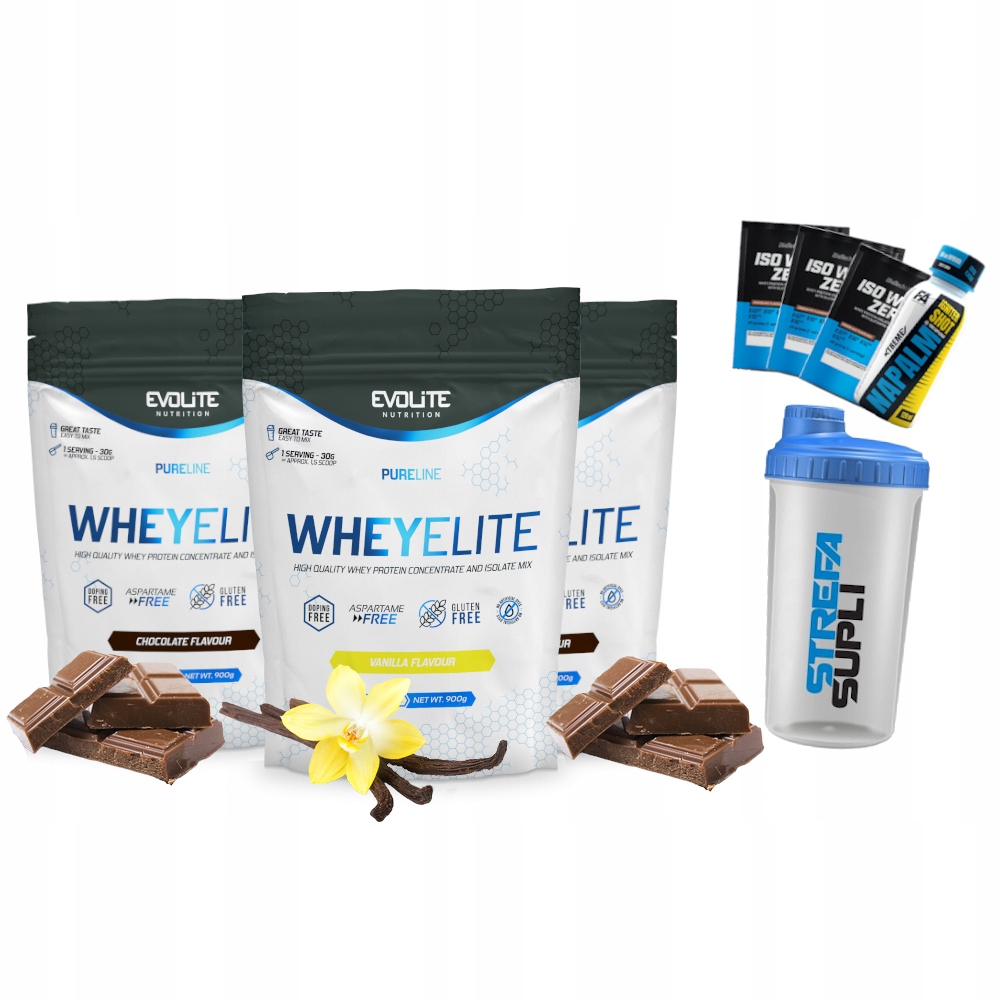 Proteín - EVOLITE WHEETHITIVE 3X900G WPC Izolátový proteínový súbor