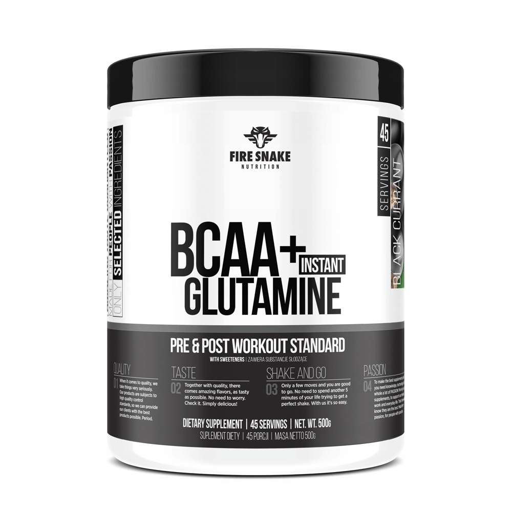 Aminokyseliny - Fire Snake BCAA + Glutamín 500g Svalová rekonštrukcia