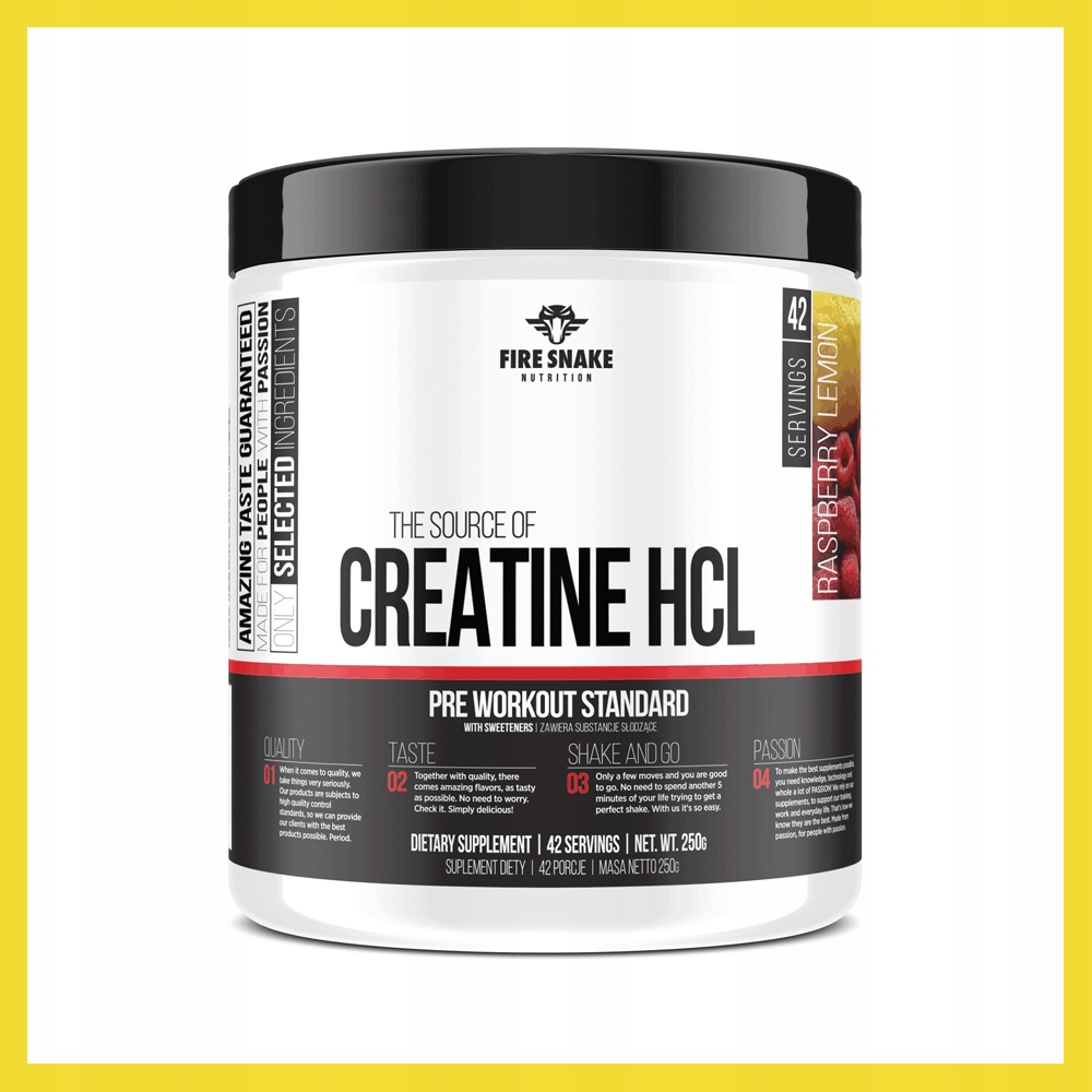 Kreatín - POŽIAROVÝ HADICA KREATÍN HCL 250g DOBRÝ KREATÍN