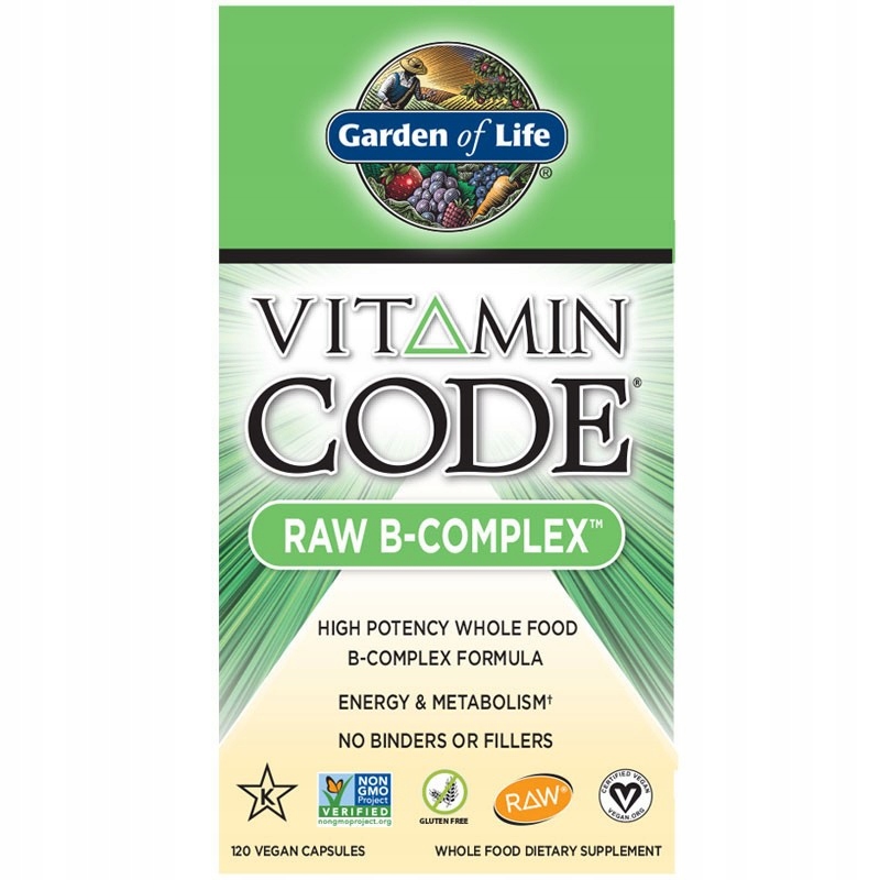 Záhrada života vitamínového kódu RAW B-COMPROM 120VCAP