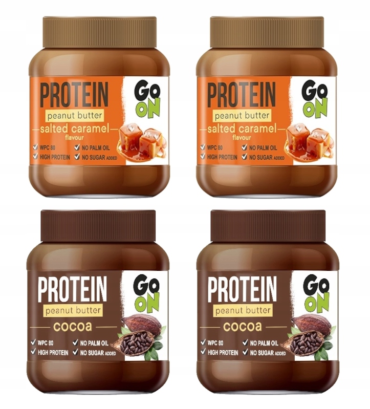GO Arašidové maslo Protein Cocoa Caramel 4x 350g