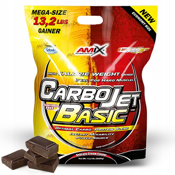 Gainer - Gainer CarboJet Basic 6000 g, Amix CHOCOLATE