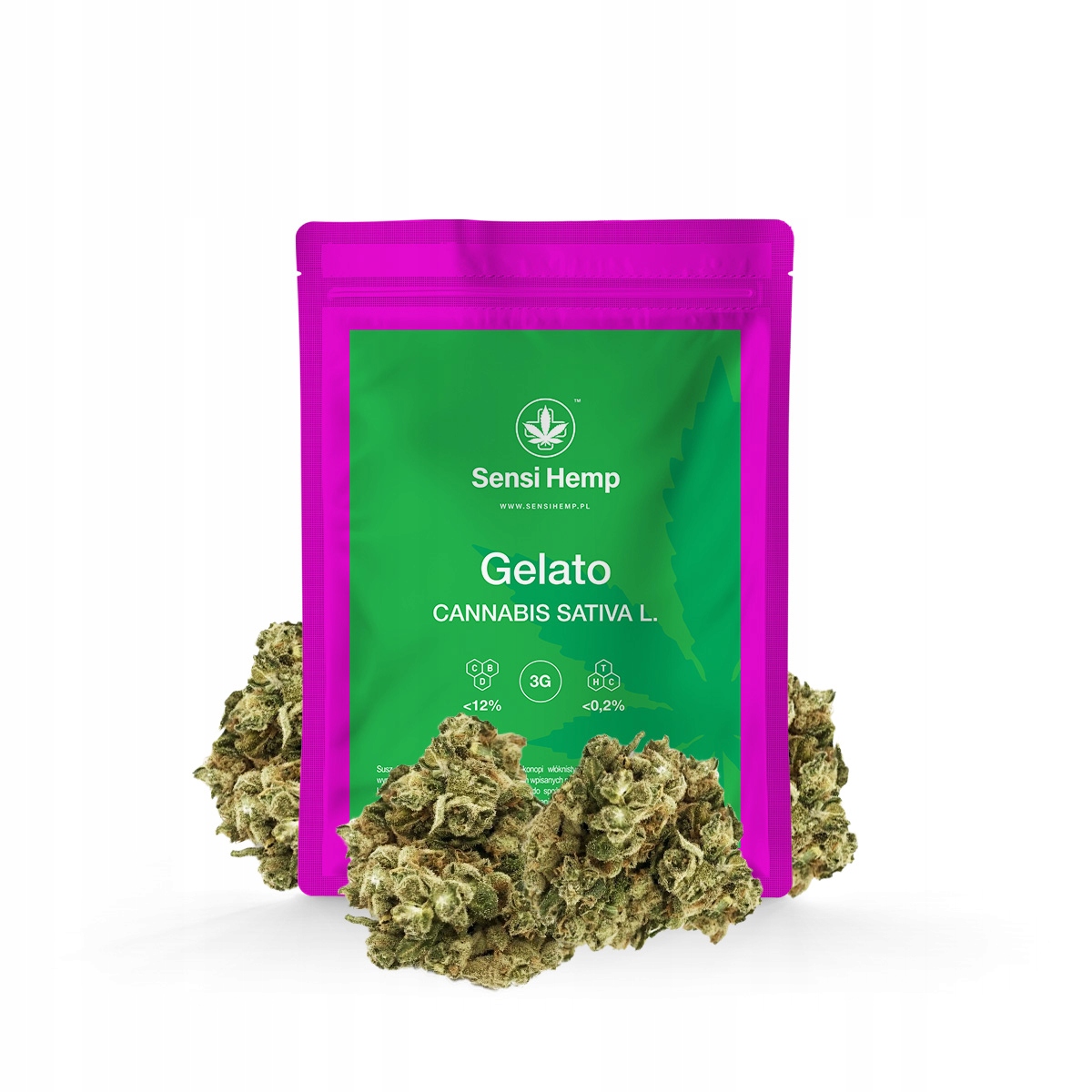 CBD - Gelato 12% CBD Drush Hemp Flowers CBD 3G