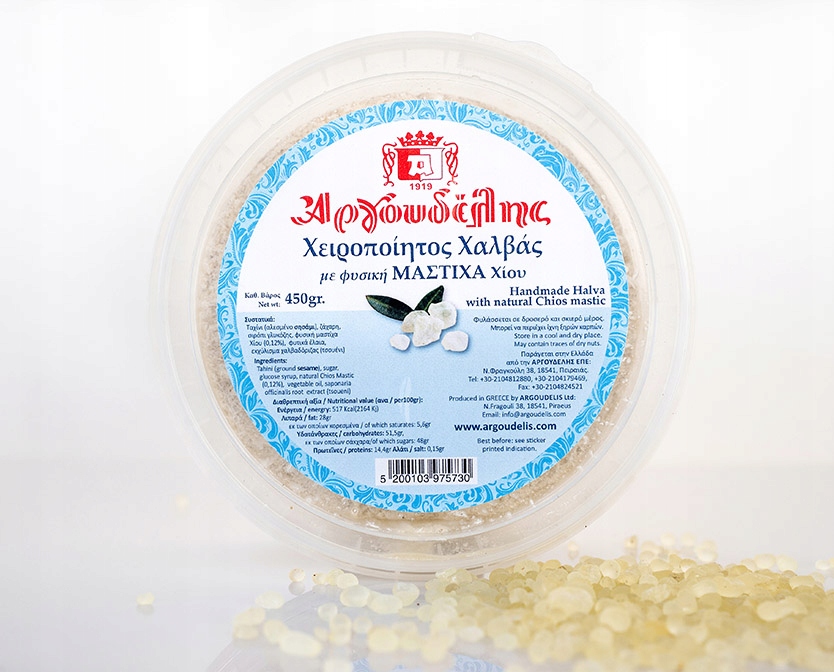 Grécka Halva s Mastiha Mastipks Argoudelis 450g