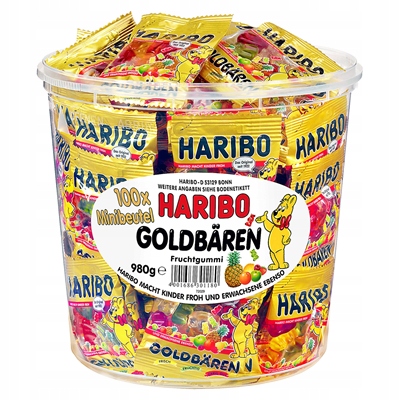 Haribo Goldbaren Mini medvede 100ks. 1kg z Nemecka