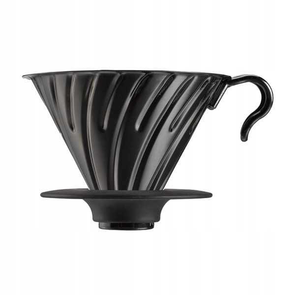 Hario Metal Drip V60-02 čierna so stojanom