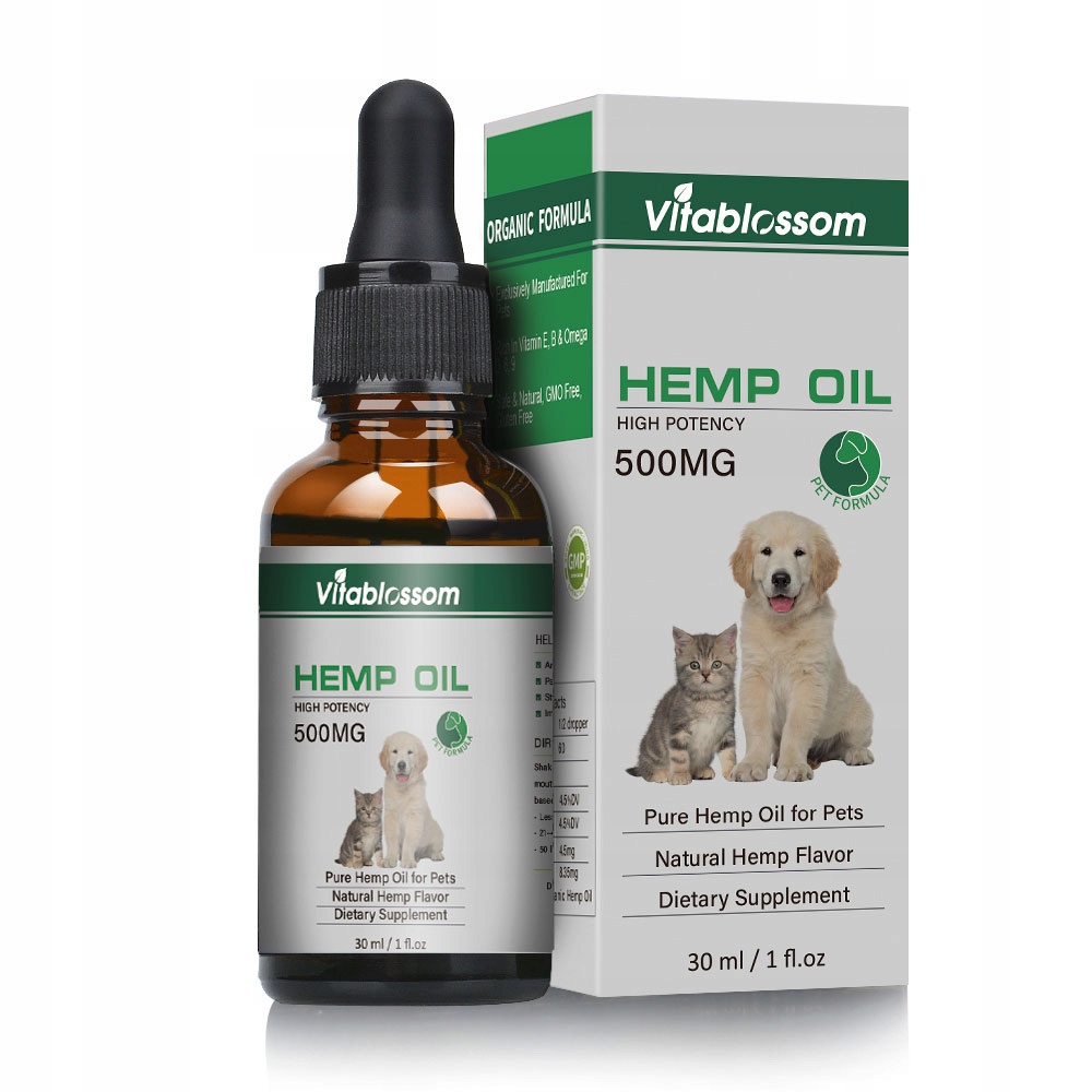 CBD - Konopný olej konopný olej CBD Psy Mačky Vital 500mg