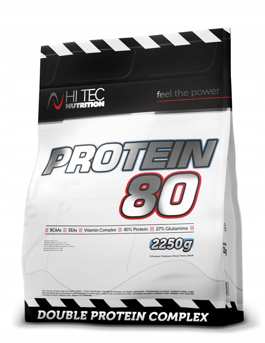 Proteín - HI TEC Protein 80 2250 g WHEY WPC + BCAA