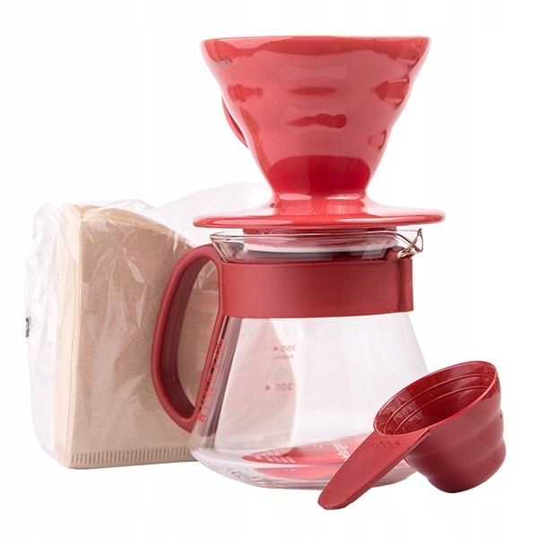 HARIO V60-01 Ceramic Drip + Server + Filtre
