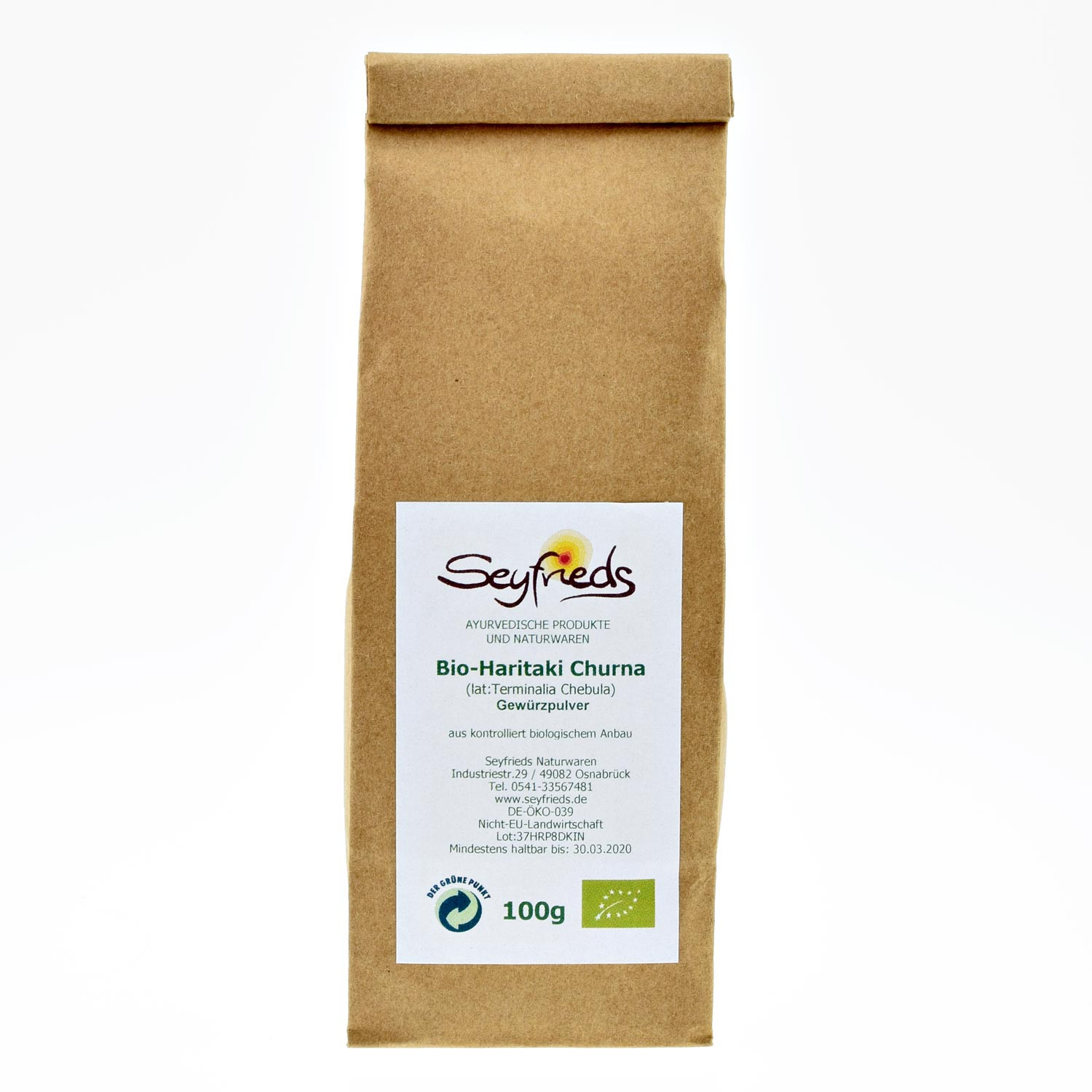 Haritaki Churna bio, 100 g (Seyfried)