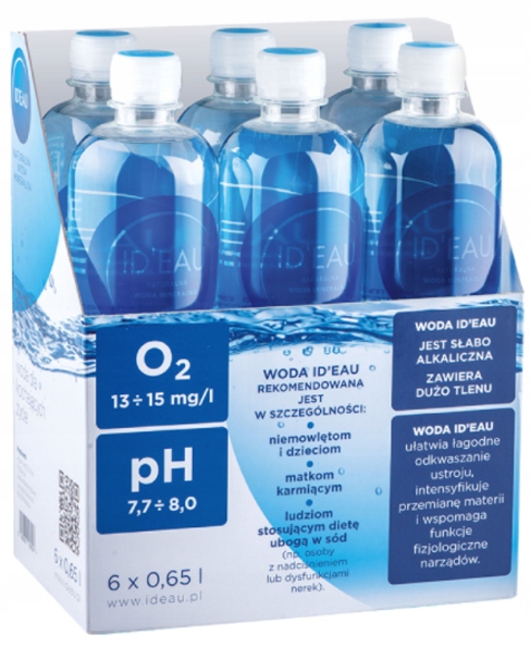 Stála alkalická voda IDEAU 6x 650 ml