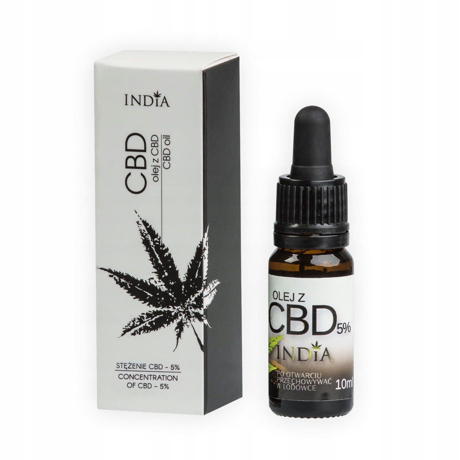 CBD - INDIA MEDICÍNSKY KONOPNÝ OLEJ S CBD 5% BIO OLEJOM