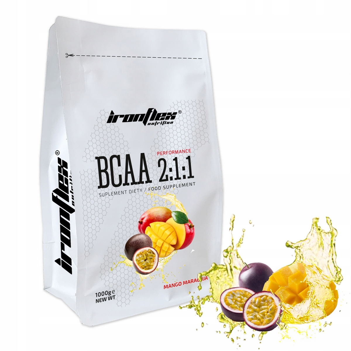 Aminokyseliny - IronFlex BCAA 1KG Silné aminokyseliny Regenerácia