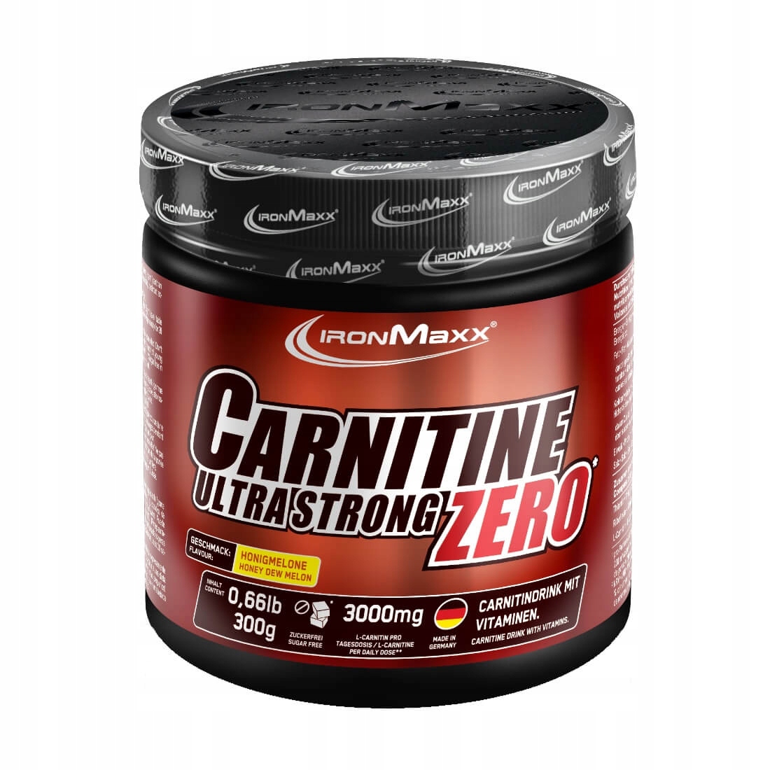 Spaľovač tuku - IronMaxx Carnitine Ultra Silné Zero 300g melón