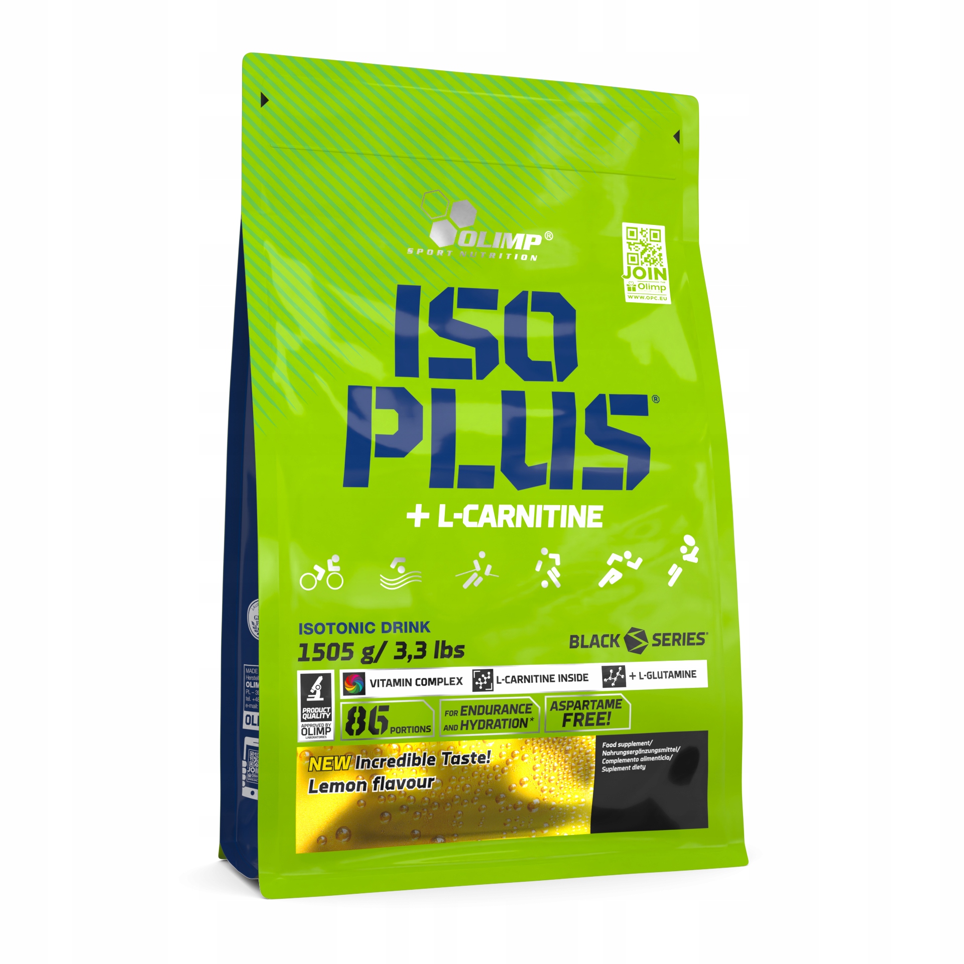 ISO plus Olimp Isotonik Elektrolyty 1505g Lemon