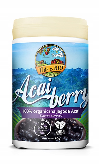 Sušené ovocie - Acai Berry Berry 80g prášok 100% Organické