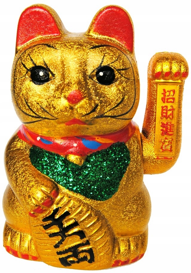 Japonská mačka šťastie bohatstvo maneki neko 17,5 cm