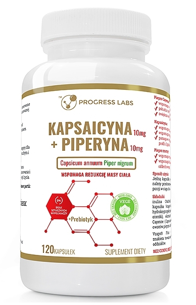 Spaľovač tuku - KAPSAICÍN + PIPERÍN VEGE 120 kapsúl