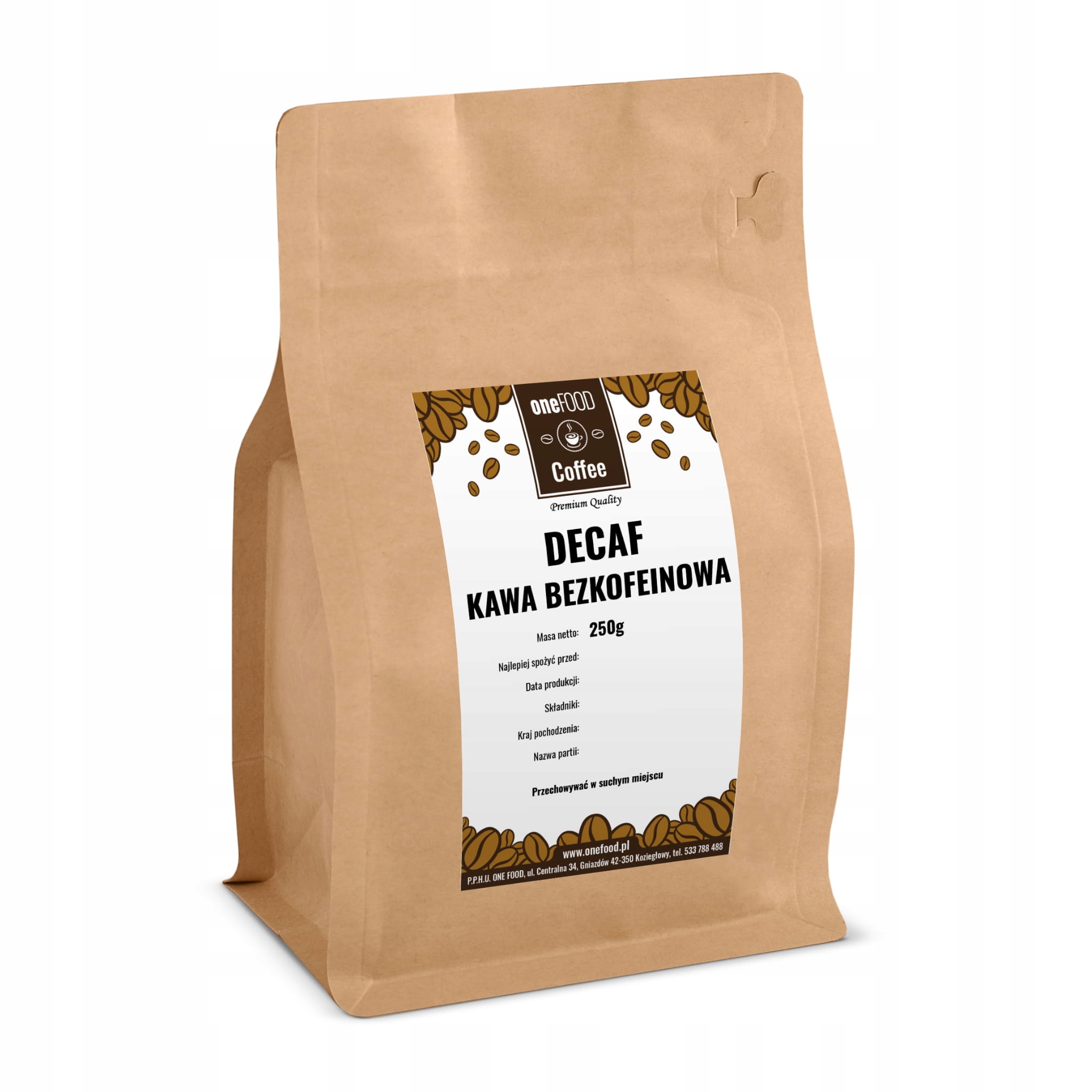 Káva bez kofeínu - Káva decaf dekaf - 250 g zeminy