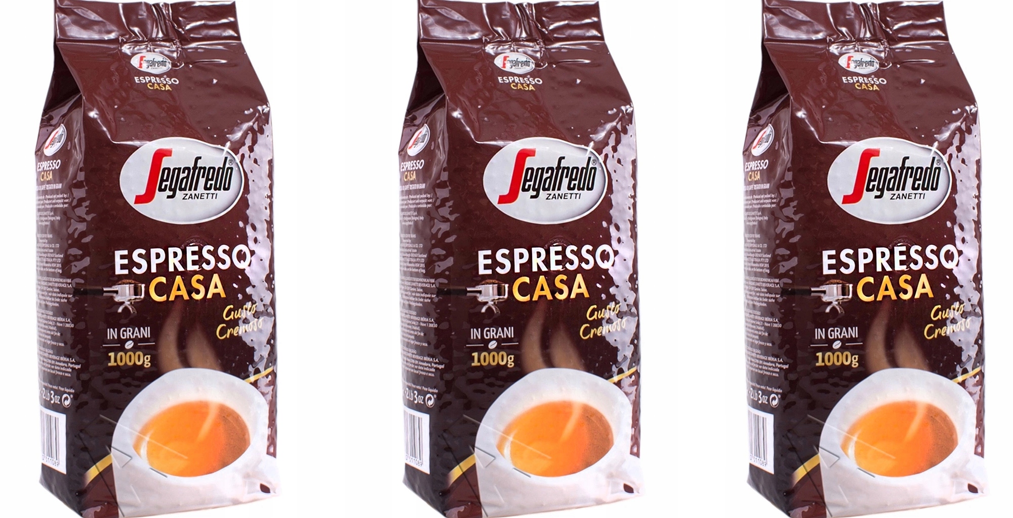 Zrnková káva - Segafredo Espresso Casa Case 3 x 1 kg