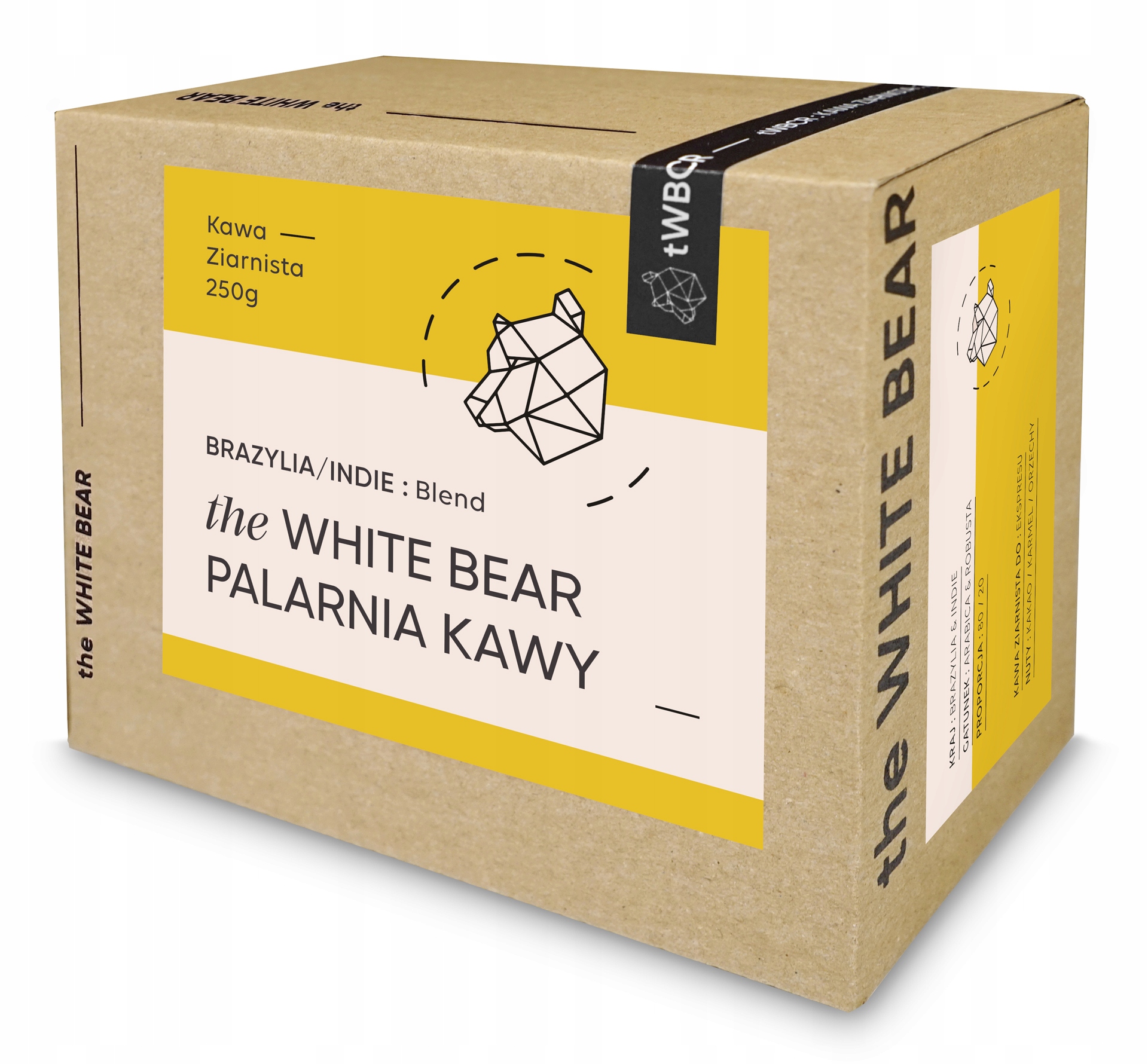 Zrnková káva - KÁVOVÉ ZRNKY Z ČERSTVÉHO BIELEHO MEDVEĎA 250