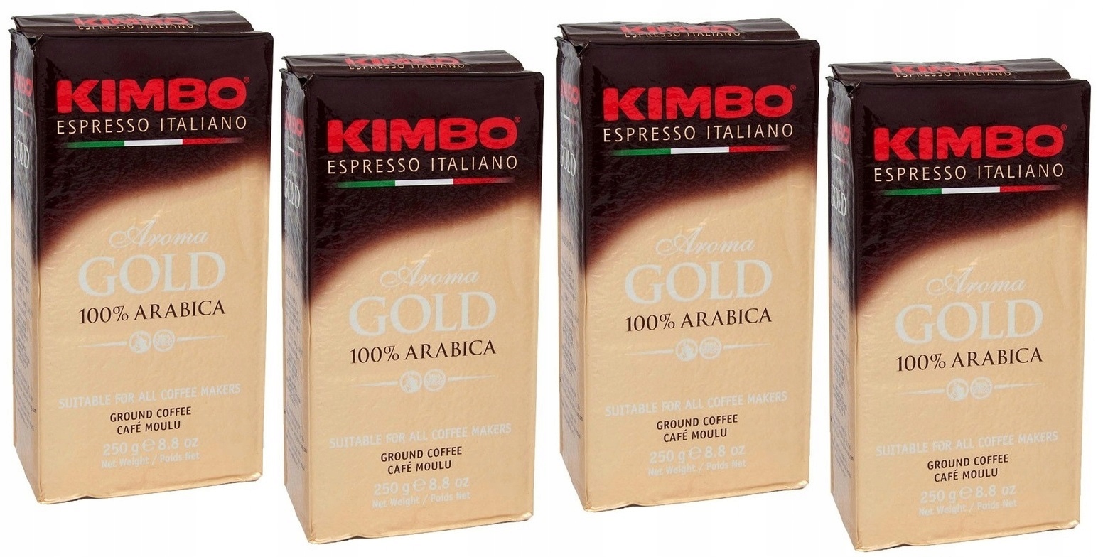 Káva mletá - Kimbo Aroma Gold 100% Arabica 4x250g Mleté kávy