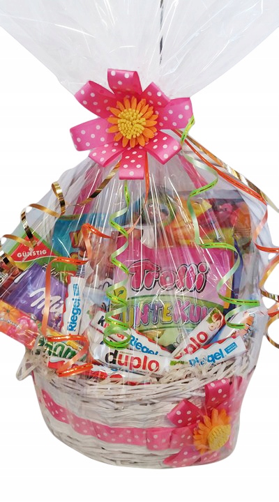 Farebný darčekový kôš Sweets Darčekové deti