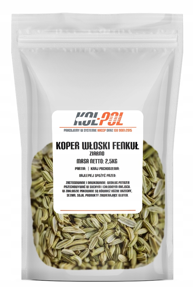 Fenikel Taliansky obilia 2.5kg oplotené celozrnné semená