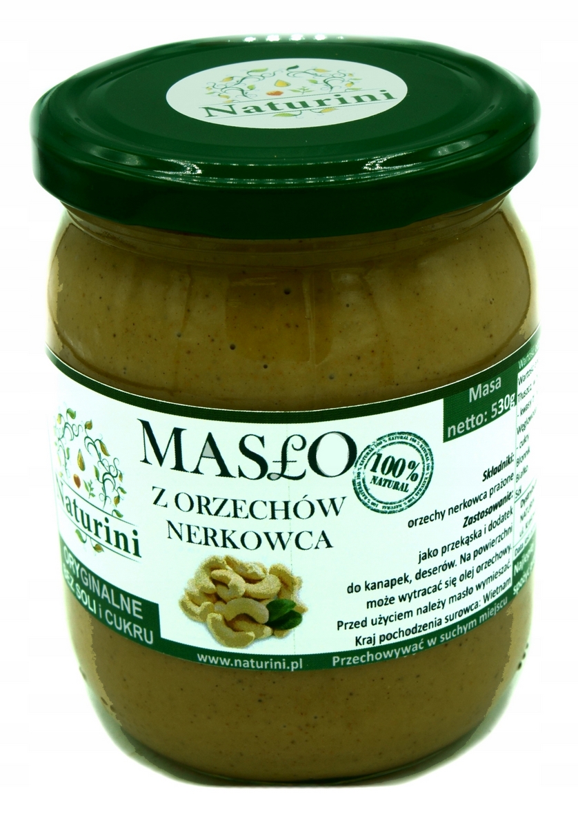CREAM Kešu orechová pasta 100% HLADKÁ 530g