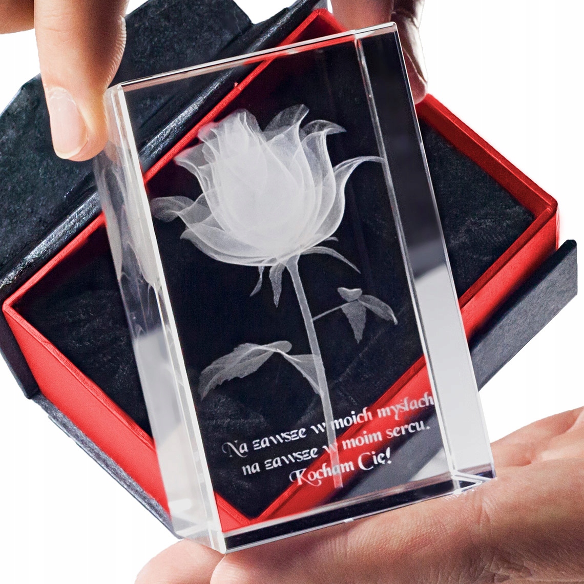 CRYSTAL # 3D Flower of Love na darček prívesok +